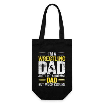 Je suis un papa de lutteur comme un papa normal - Sac à bouteille - noir - Devant