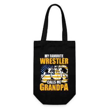 Mon lutteur préféré m’appelle Grand-père - Sac à bouteille - noir - Devant