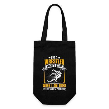 Citation drôle de lutte - Sac à bouteille - noir - Devant