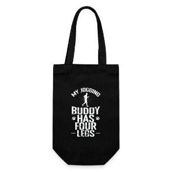 Mon compagnon de jogging a quatre pattes - Sac à bouteille - noir - Devant