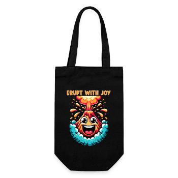 Funny volcano lava geology rock hunting geologist - Gift Bag for Bottles - black - Front
