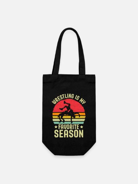 Wrestling ist meine Lieblingssaison - Geschenkbeutel für Flaschen - Schwarz