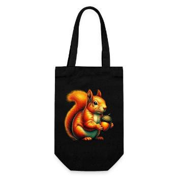 Squirrel - Gift Bag for Bottles - black - Front