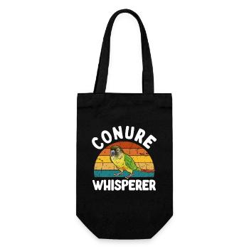 Molina Parakeet Parrot Bird Parakeet - Gift Bag for Bottles - black - Front