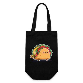 Kawaii Taco Cinco De Mayo Nourriture Esthétique - Sac à bouteille - noir - Devant