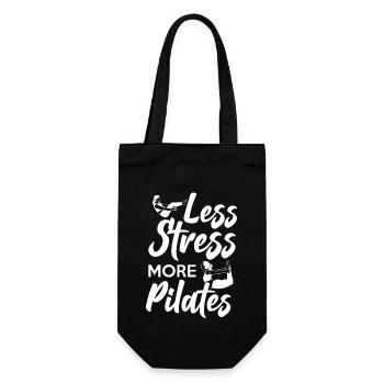 Pilates Instructor Teacher Less - Geschenkbeutel für Flaschen - Schwarz - Vorne