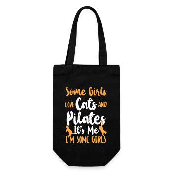 Pilates Instructor Teacher Girl - Gift Bag for Bottles - black - Front