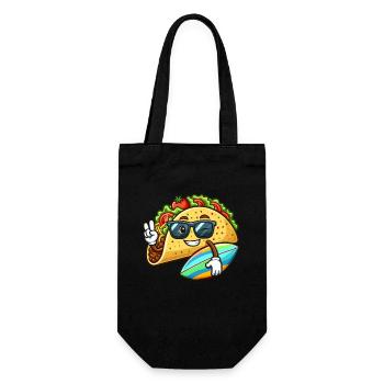 Taco de surf avec lunettes de soleil - Sac à bouteille - noir - Devant