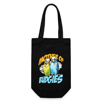 Budgie Mother Of Budgies Bird Breeder Budgie Lover - Gift Bag for Bottles - black - Front
