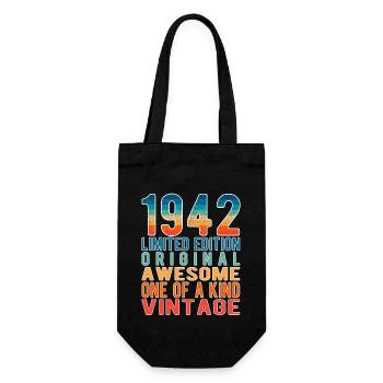 Limited Edition Since 1942 Birthday Vintage 1942 - Gift Bag for Bottles - black - Front