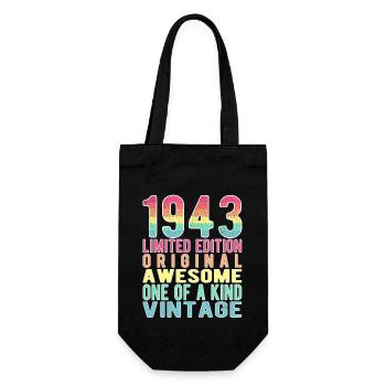 Limited Edition Since 1943 Birthday Vintage 1943 - Gift Bag for Bottles - black - Front