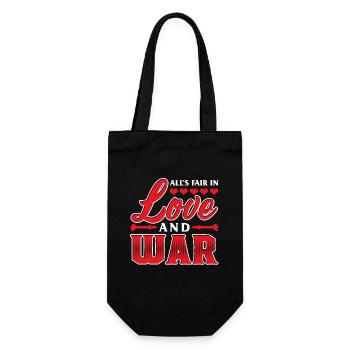 All's Fair In Love And War T-Shirt Graphic Novelty - Gift Bag for Bottles - black - Front