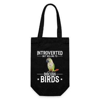 Molina Parakeet Parrot Bird Parakeet - Gift Bag for Bottles - black - Front