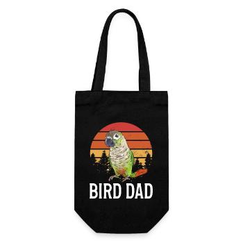 Molinasittich Papagei Vogel Sittich - Geschenkbeutel für Flaschen - Schwarz - Vorne
