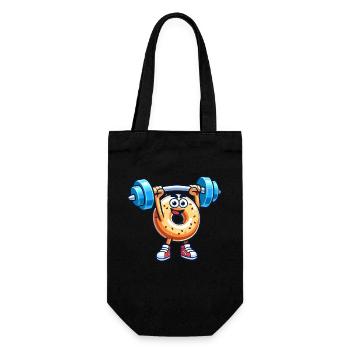Fitness Gym Sport Bodybuilder Musculation Bagel - Sac à bouteille - noir - Devant