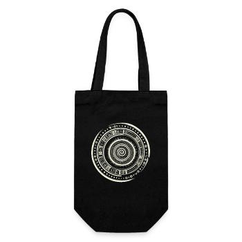 Pétroglyphe Art rupestre ancien Rock dessin indien - Sac à bouteille - noir - Devant