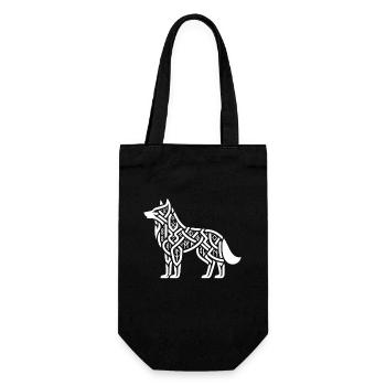 Petroglyph Rock Art Ancient Rock Drawing Indian - Gift Bag for Bottles - black - Front