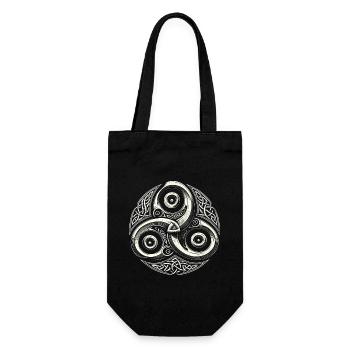 Petroglyph Rock Art Ancient Rock Drawing Indian - Gift Bag for Bottles - black - Front