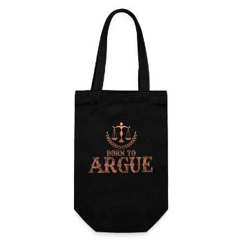 Born To Argue Judge Advocate Attorney - Gift Bag for Bottles - black - Front
