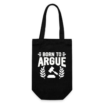 Born To Argue Judge Advocate Attorney - Gift Bag for Bottles - black - Front
