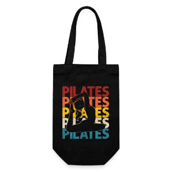Pilates Instructor Teacher Retro - Gift Bag for Bottles - black - Front