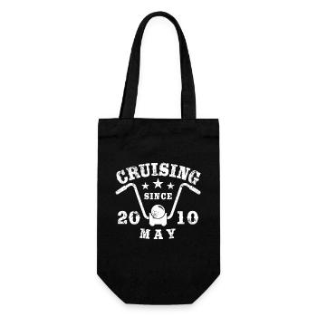 Cruising Biker Geburtstag Mai 2010 Motorrad - Geschenkbeutel für Flaschen - Schwarz - Vorne