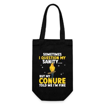 Parakeet Parrot Parakeet Bird - Gift Bag for Bottles - black - Front