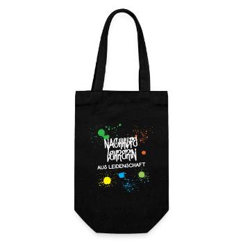Nachhilfelehrerin Aus Leidenschaft Nachhilfe Danke - Geschenkbeutel für Flaschen - Schwarz - Vorne