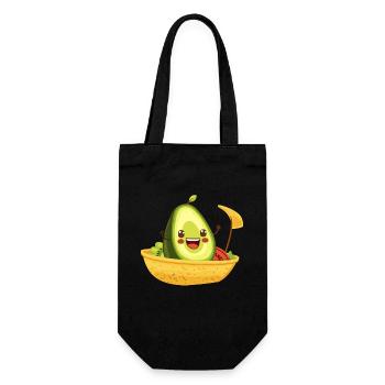 Drôle d’avocat dans un bateau à tacos - Sac à bouteille - noir - Devant