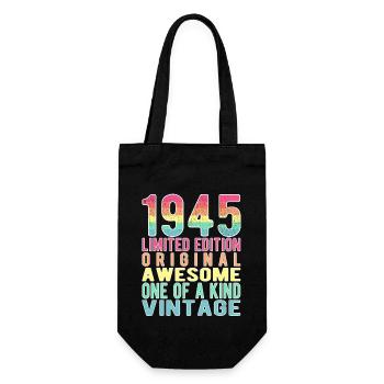 Limited Edition Since 1945 Birthday Vintage 1945 - Gift Bag for Bottles - black - Front
