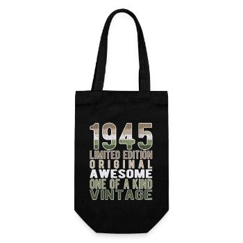 Limited Edition Since 1945 Birthday Vintage 1945 - Gift Bag for Bottles - black - Front
