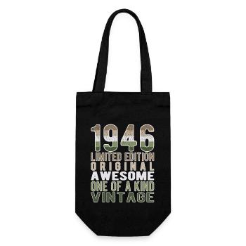 Limited Edition Since 1946 Birthday Vintage 1946 - Gift Bag for Bottles - black - Front