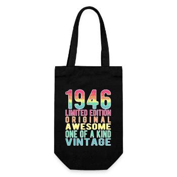 Limited Edition Since 1946 Birthday Vintage 1946 - Gift Bag for Bottles - black - Front