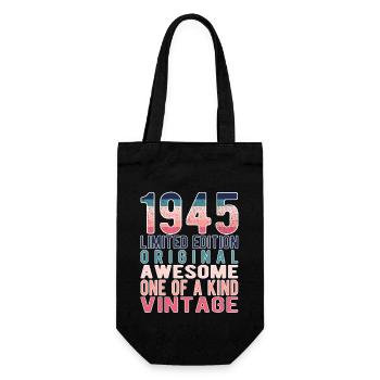 Limited Edition Since 1945 Birthday Vintage 1945 - Gift Bag for Bottles - black - Front