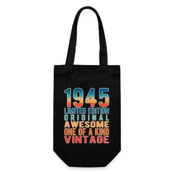 Limited Edition Since 1945 Birthday Vintage 1945 - Gift Bag for Bottles - black - Front