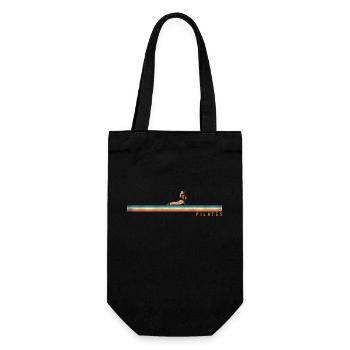 Pilates Instructor Teacher Retro - Gift Bag for Bottles - black - Front