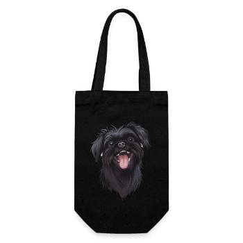 Cadeau Affenpinscher | Illustration de dessin animé - Sac à bouteille - noir - Devant