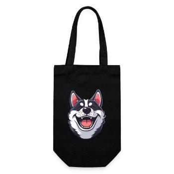 Cadeau d’Akita américain | Illustration de dessin animé - Sac à bouteille - noir - Devant