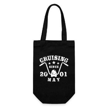 Cruising Biker Geburtstag Mai 2001 Motorrad - Geschenkbeutel für Flaschen - Schwarz - Vorne