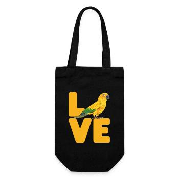 Parakeet Parrot Parakeet Bird - Gift Bag for Bottles - black - Front