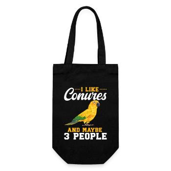 Perruche Perroquet Perruche Oiseau - Sac à bouteille - noir - Devant