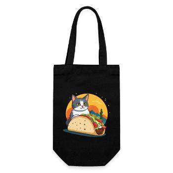 Taco Cat Cinco De Mayo Conception esthétique drôle - Sac à bouteille - noir - Devant