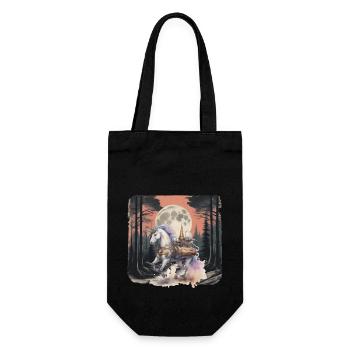 Unicorn Technique Machine Unicorns Whale - Gift Bag for Bottles - black - Front