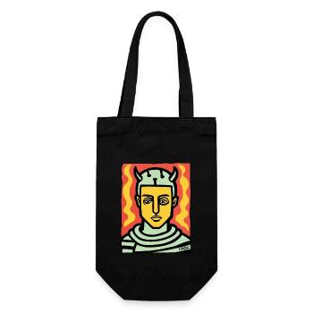 Anime Wikinger Ritter - Geschenkbeutel für Flaschen - Schwarz - Vorne
