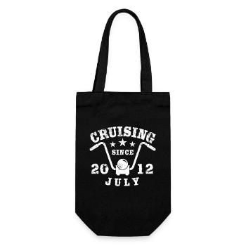 Cruising Biker Birthday July 2012 Motorcycle - Gift Bag for Bottles - black - Front