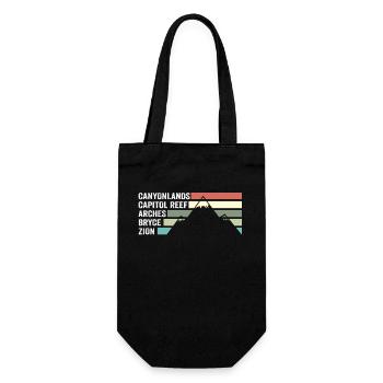 Explore Utah National Parks Mountains - Gift Bag for Bottles - black - Front
