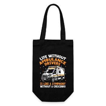 Life Without Ambulance Drivers Is Like A Symphony - Gift Bag for Bottles - black - Front