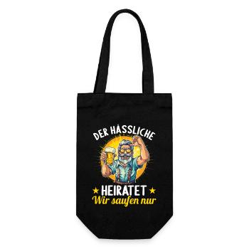 The ugly one marries bachelor party bachelor party - Gift Bag for Bottles - black - Front