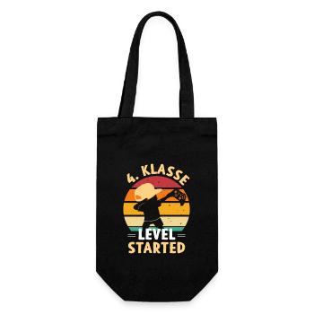 4th Grade Level Started - Gift Bag for Bottles - black - Front