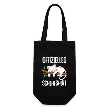 Official Cat Sleep Shirt - Gift Bag for Bottles - black - Front